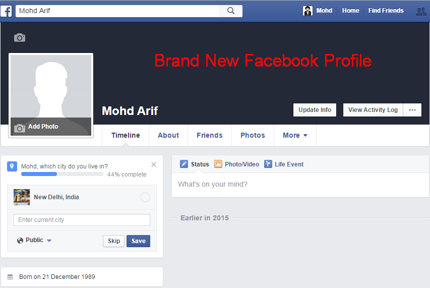 Create A New Facebook Account How to Create New.