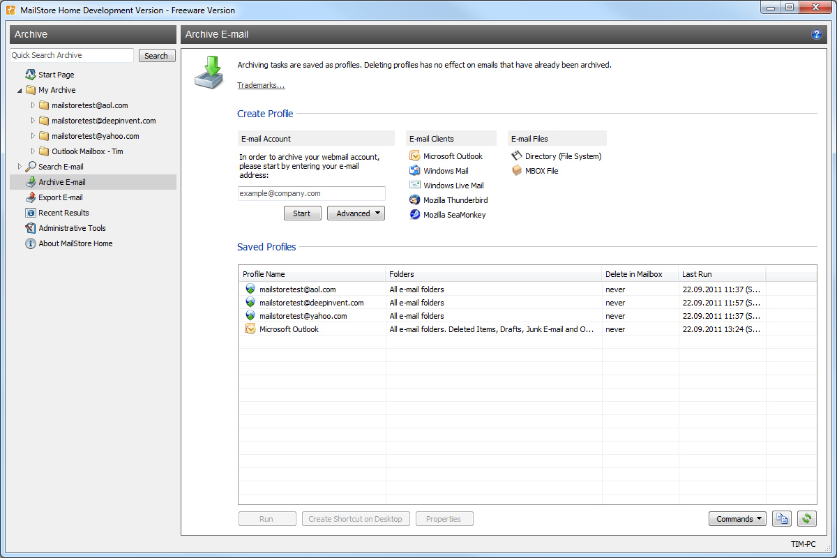 MailStore Home Easy Email Archiving, Backup and Migration