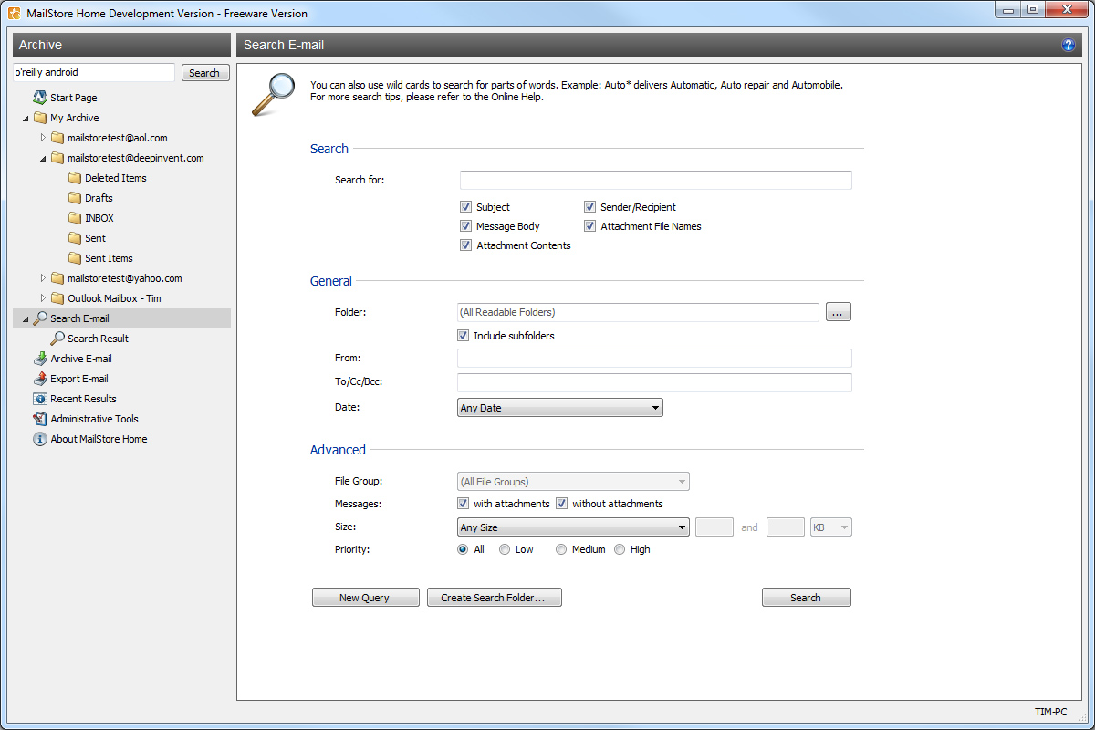 MailStore Home Easy Email Archiving, Backup and Migration