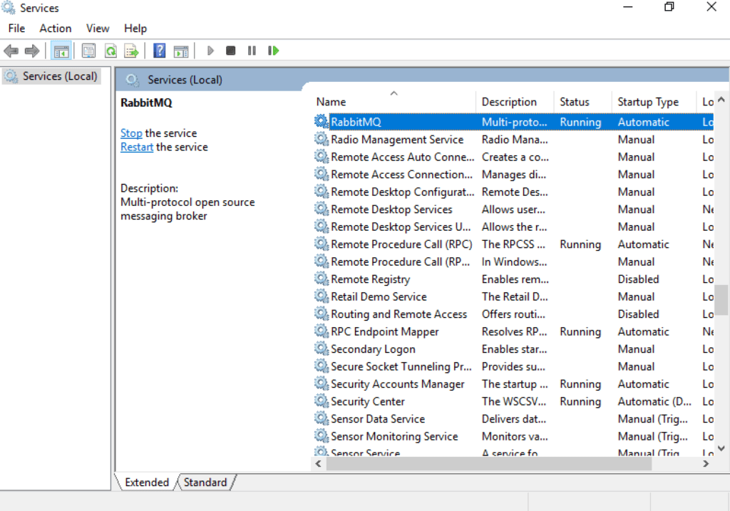 Installing RabbitMQ in Windows Technical