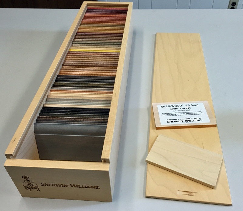 Wood Finish Display Samples by Colwell Technical Finishing Services