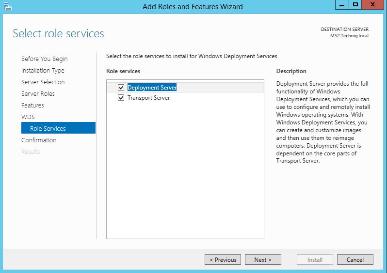 Deployment Server and Transport Server