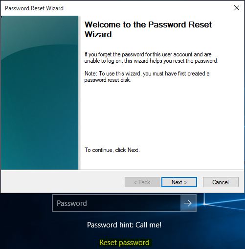 Reset Windows 10 Password with Password Reset USB TECHNIG