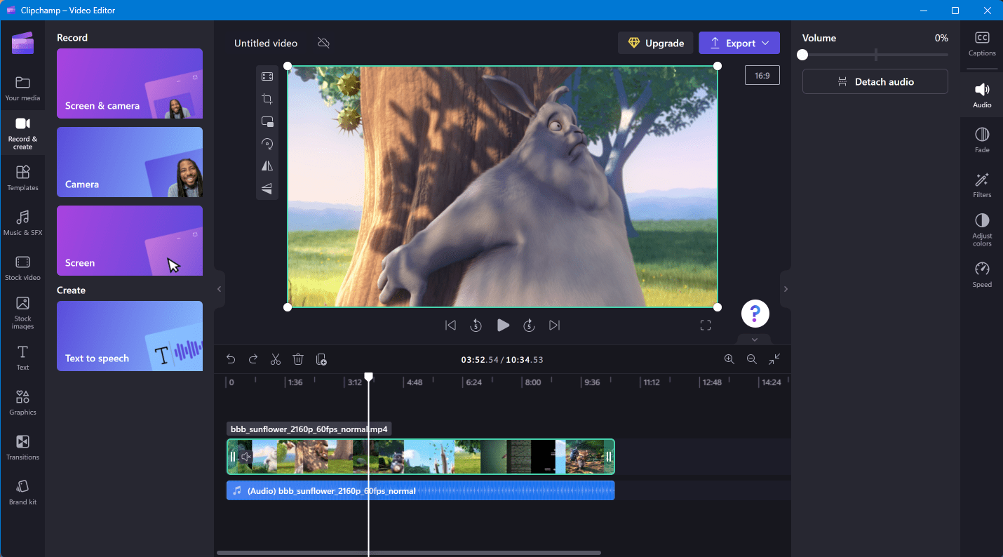 Splitting Audio from a Video File ClipChamp TechNine
