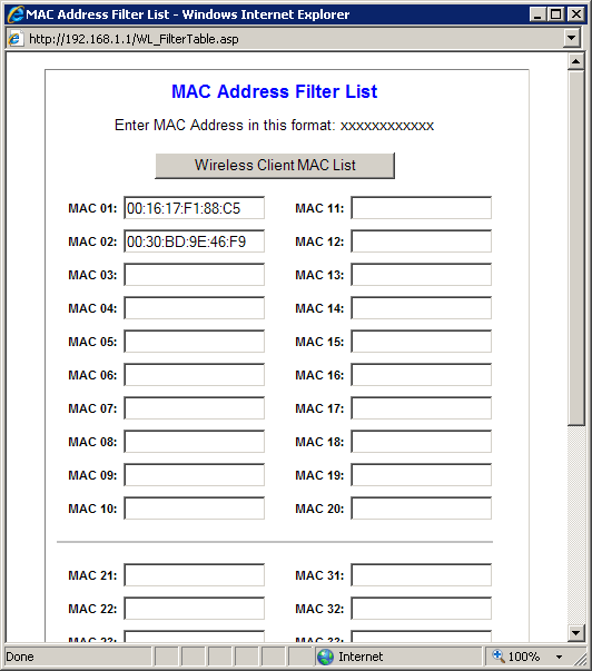 Block Connections to Your Linksys Router by MAC Address Technipages