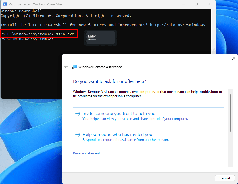 Windows 11 How to Send Remote Assistance Invitation