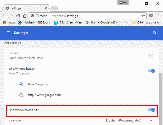 Google Chrome Bookmark Bar Disappears Fix Technipages