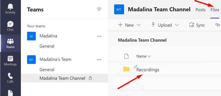 Microsoft Teams Recording Folder FSOTMI