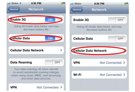 How to Properly Disable 3G and Cellular Data Connection on