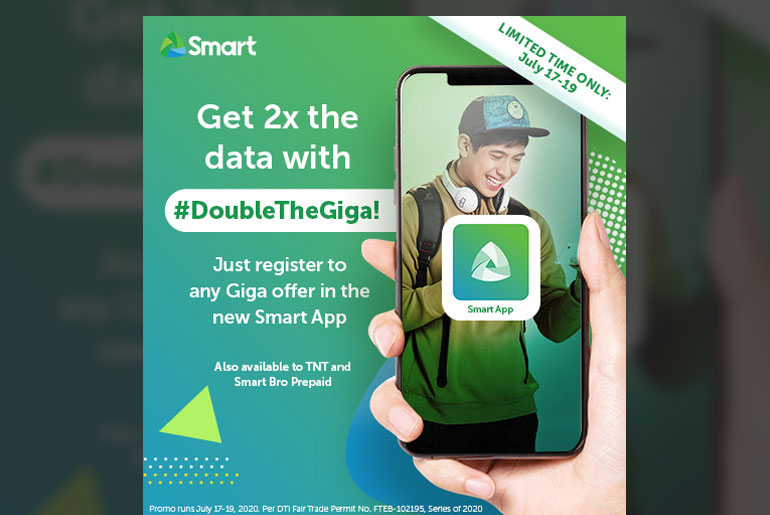 Smart offers double data from the new Smart App from July 17 to 19