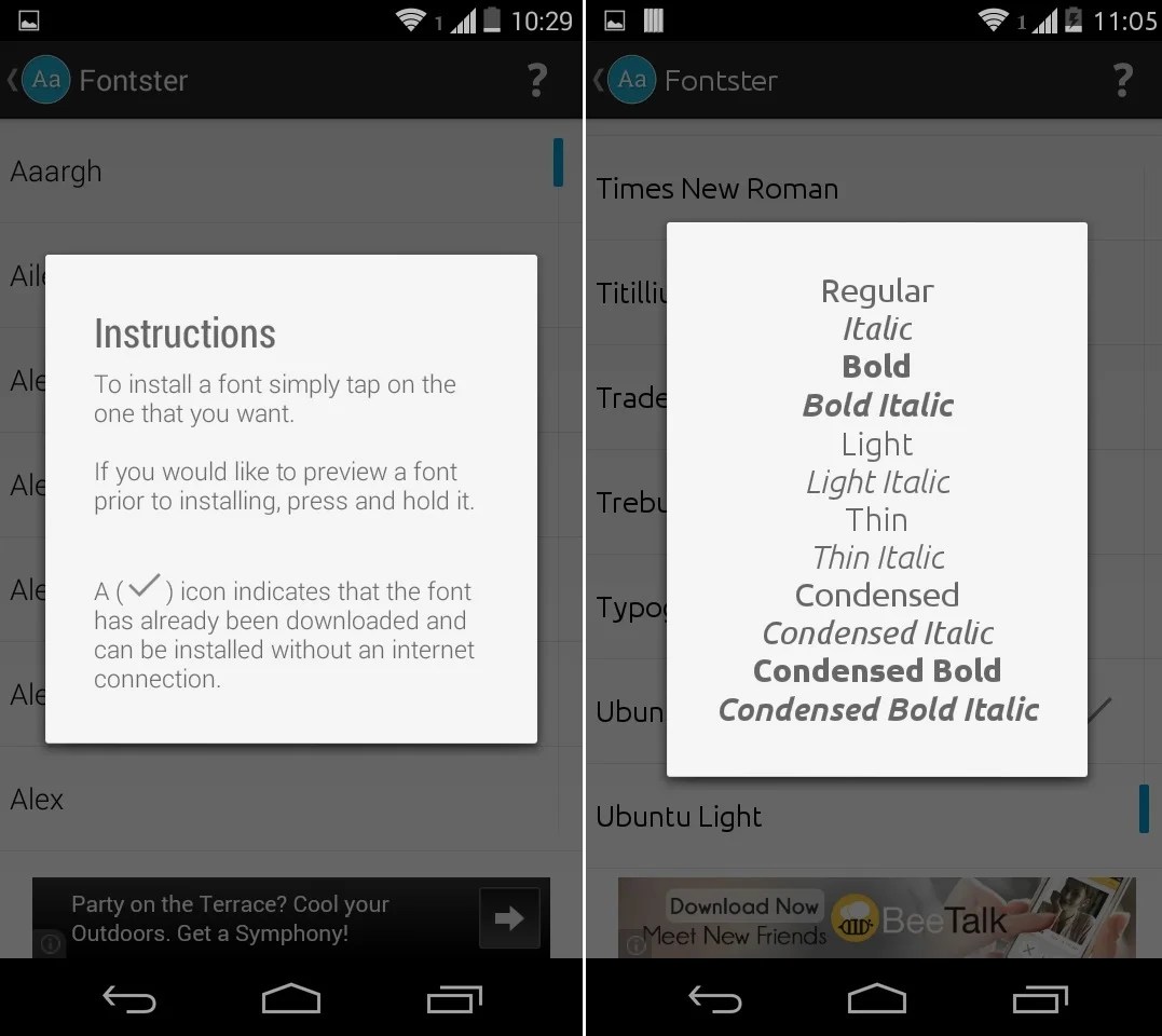 Change Android System Fonts Easily With Fontster App [Root]