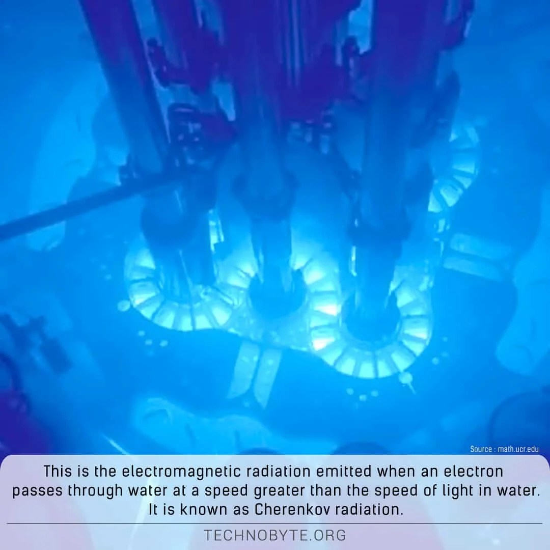 The Cherenkov Radiation looks like a movie scene