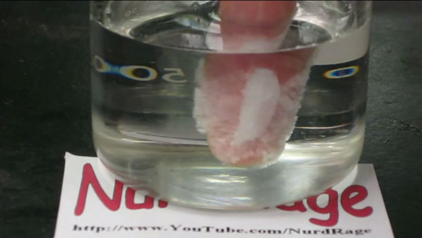 See What Happens When You Dip Your Hand In “Hot Ice”
