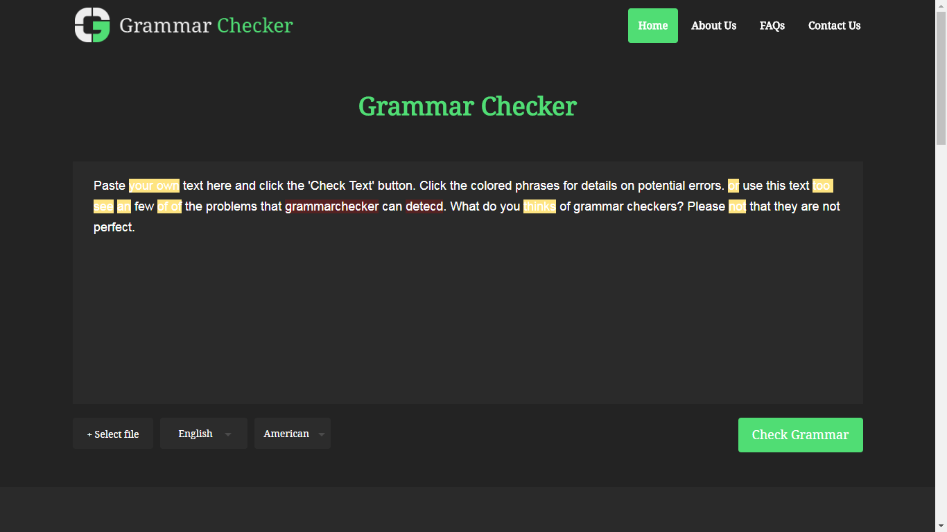 Check Grammar Errors with Free Grammar Check