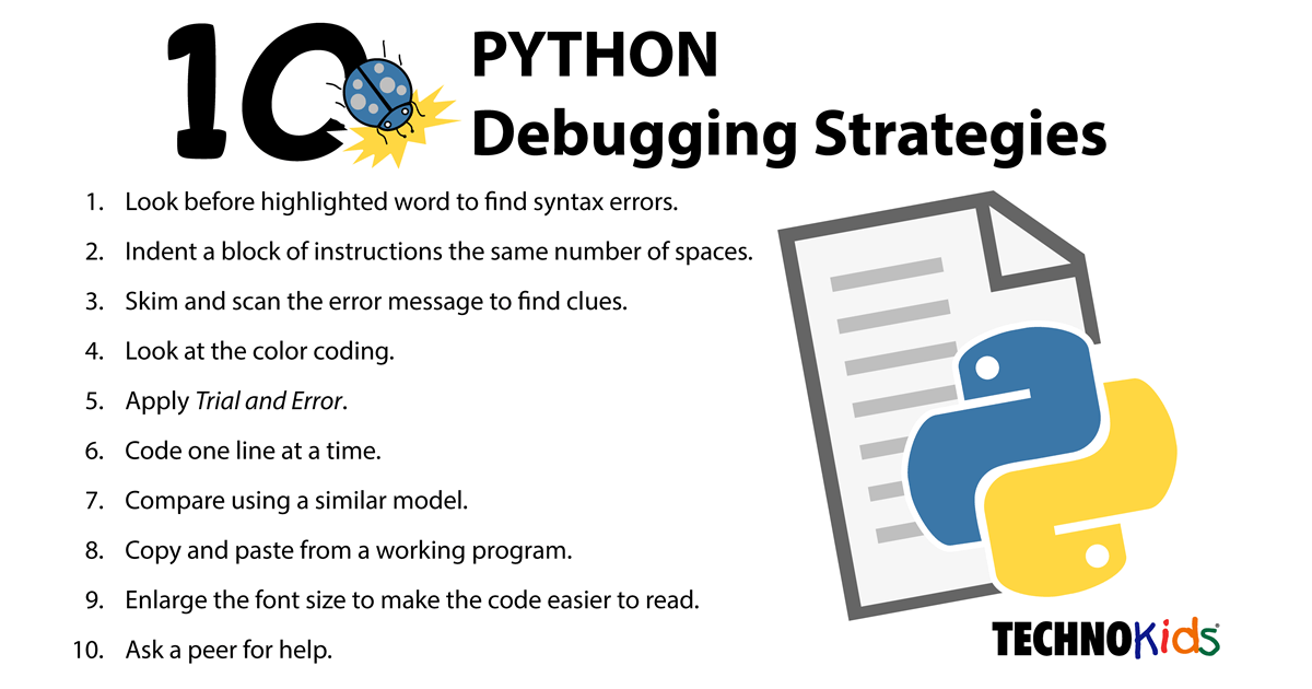 Python Debugging Strategies for Beginners TechnoKids Blog