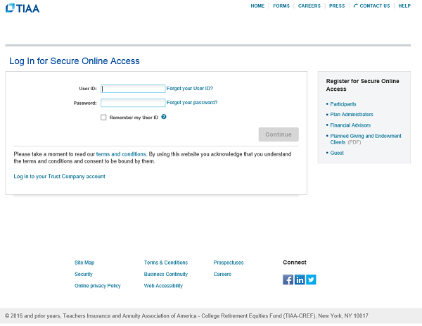 Tiaa Cref Login Home Page Homemade Ftempo