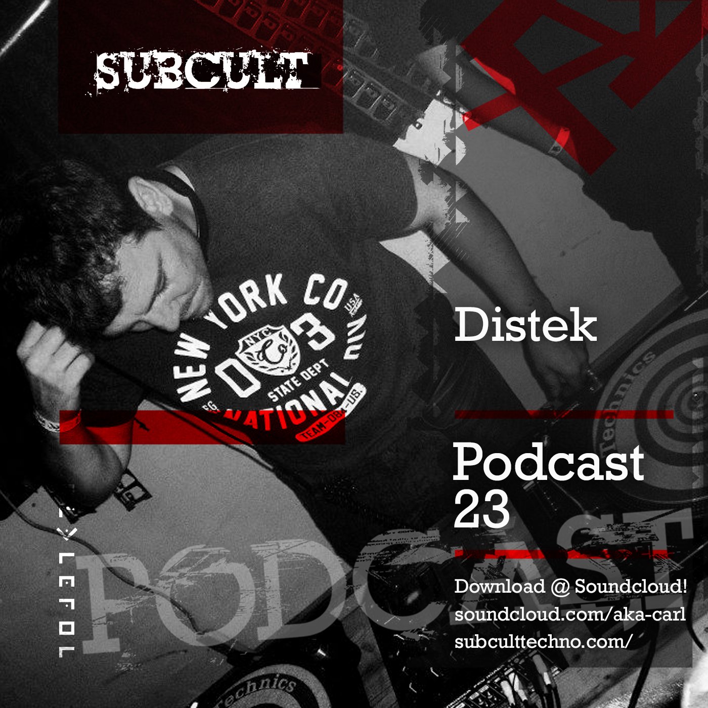 Techno music DJ Mix / Set by SUB CULT Podcast 23 Distek Download(028)