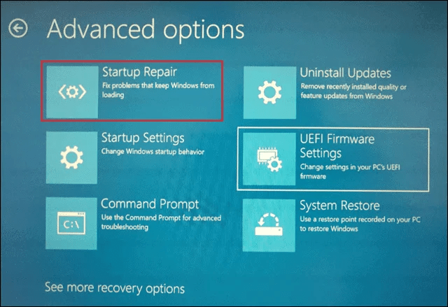 Run Startup Repair in Windows 10 Tutorials Ten Forums