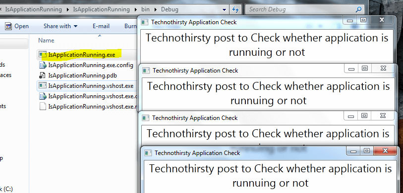 Is Application running already in WPF Techno Thirsty