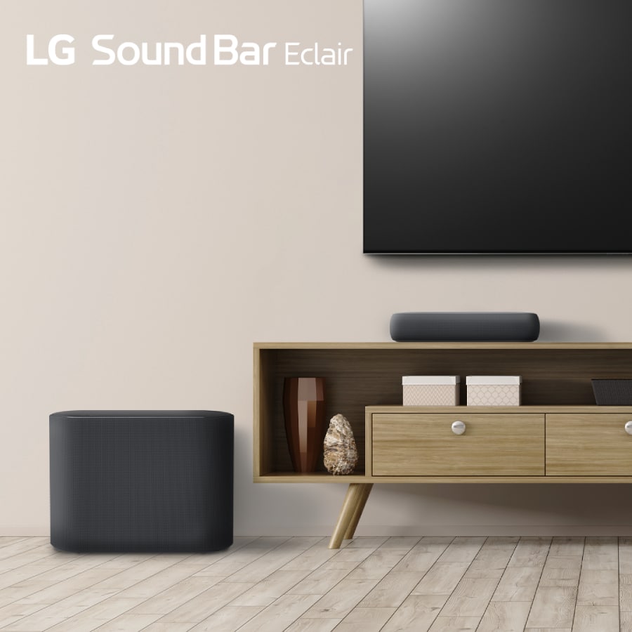 The latest LG Éclair sound bar. Answer all entertainment with minimal