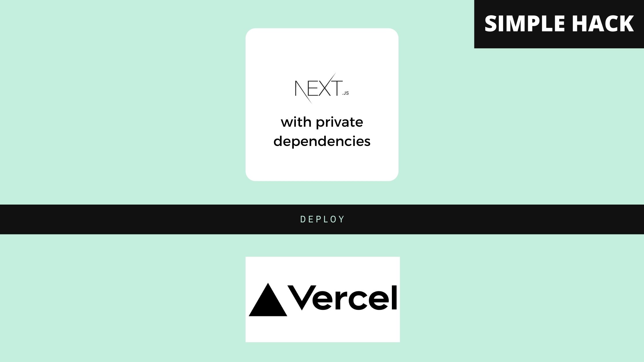 Deploy Next.js with Private Dependencies in Vercel A Simple Hack(03)