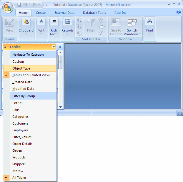 MS Access 2007 Report Introduction
