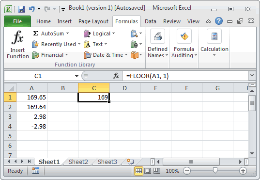 MS Excel How to use the FLOOR Function (WS)
