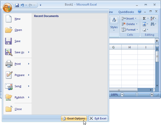 MS Excel 2007 Turn off AutoCorrect