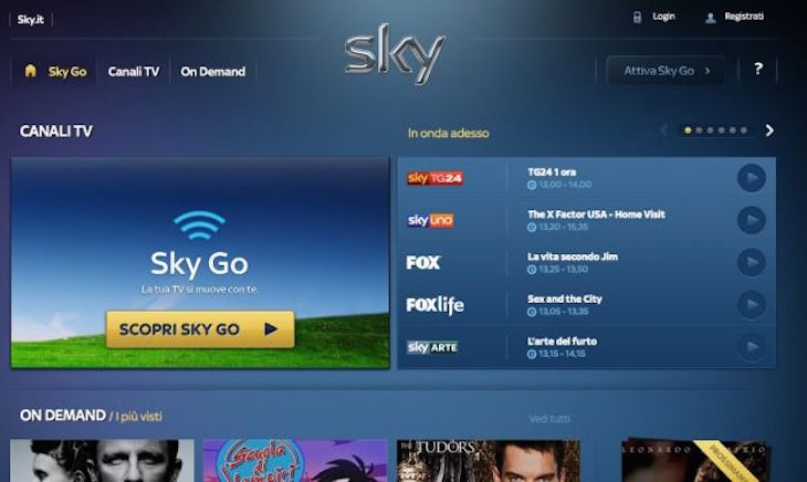 Sky Go Come si scarica l’applicazione per smartphone e