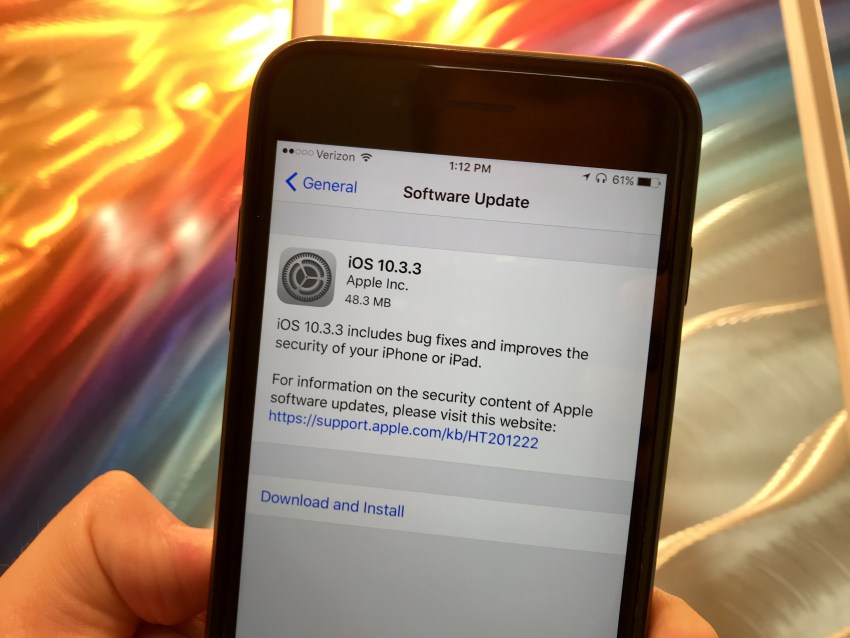 iOS 10.3.3 aggiornamento per iPhone e iPad, problemi