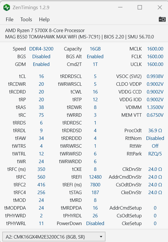 MSI B550 Tomahawk RAM Issue | TechPowerUp Forums