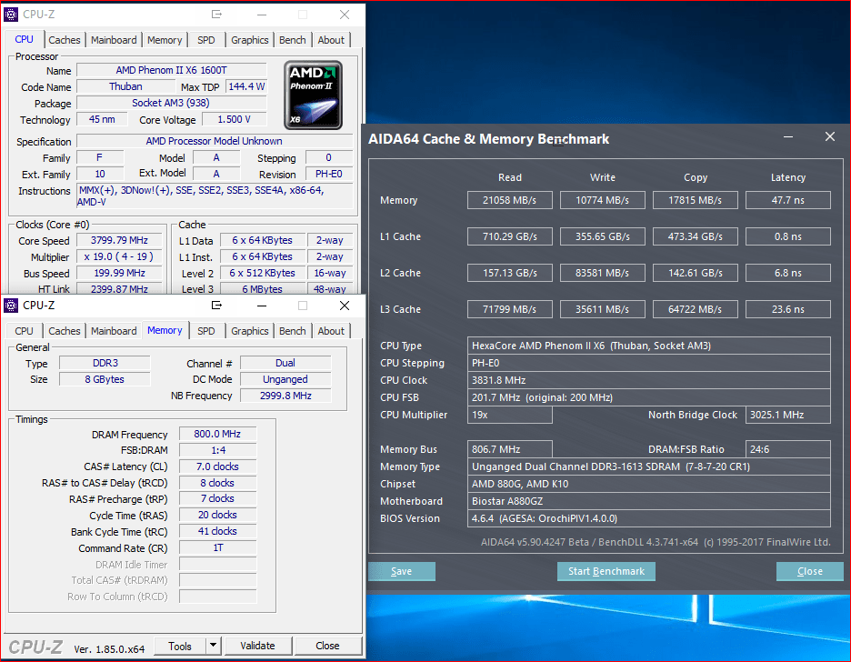 Autumn Equinox AIDA64 Cache and Memory Benchmark
