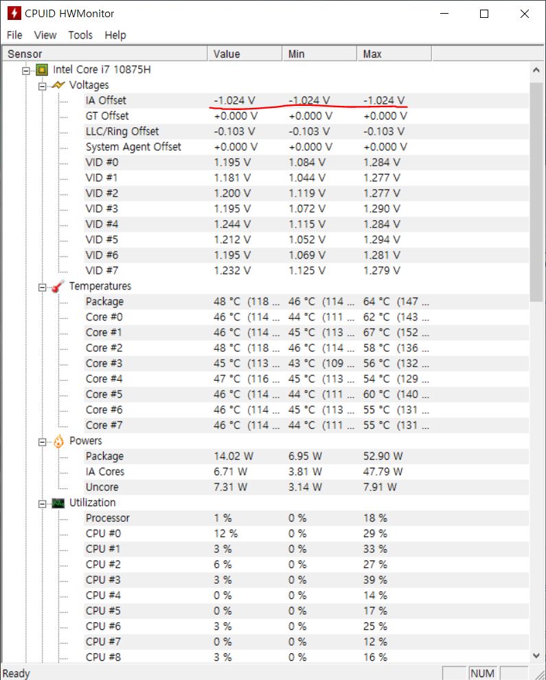 Throttlestop I set the CPU core voltage to 1000mv. However, BSOD or
