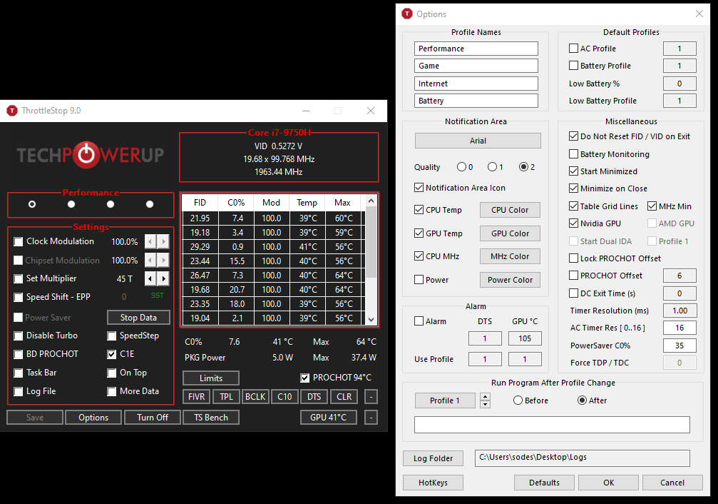 Help undervolting i7 9750h Throttlestop (Legion Y540) TechPowerUp Forums