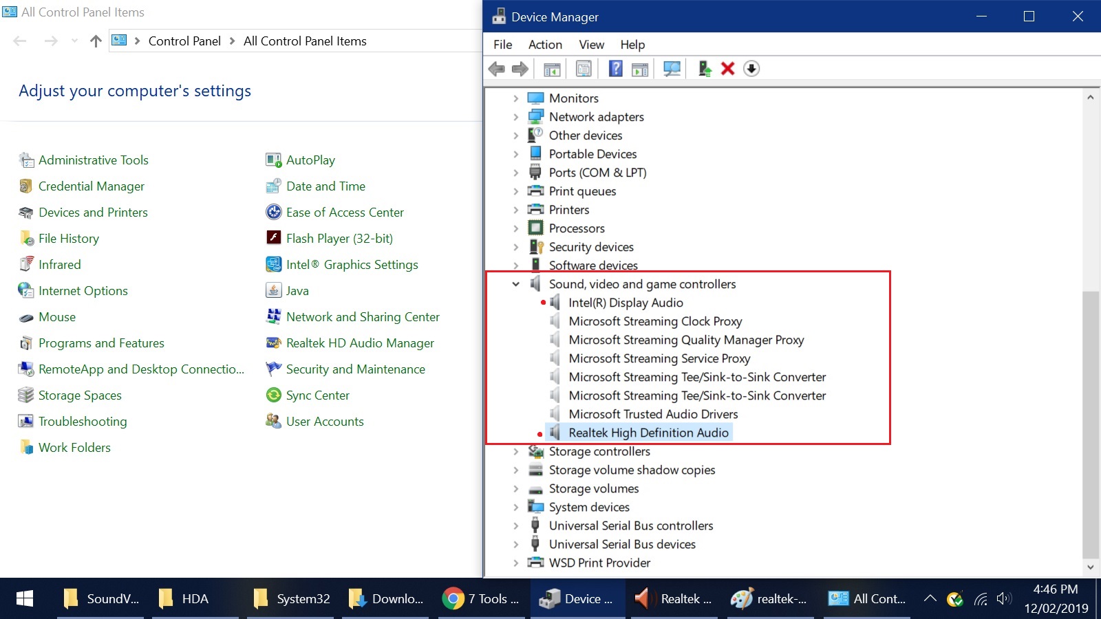 Help With Installing Realtek HD Audio Drivers & ASUS 2018/19