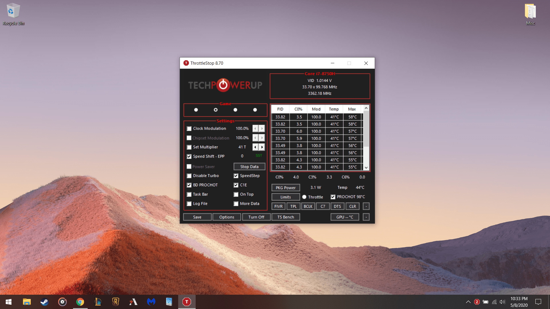 Help undervolting i7 8750h Throttlestop Page 2 TechPowerUp Forums