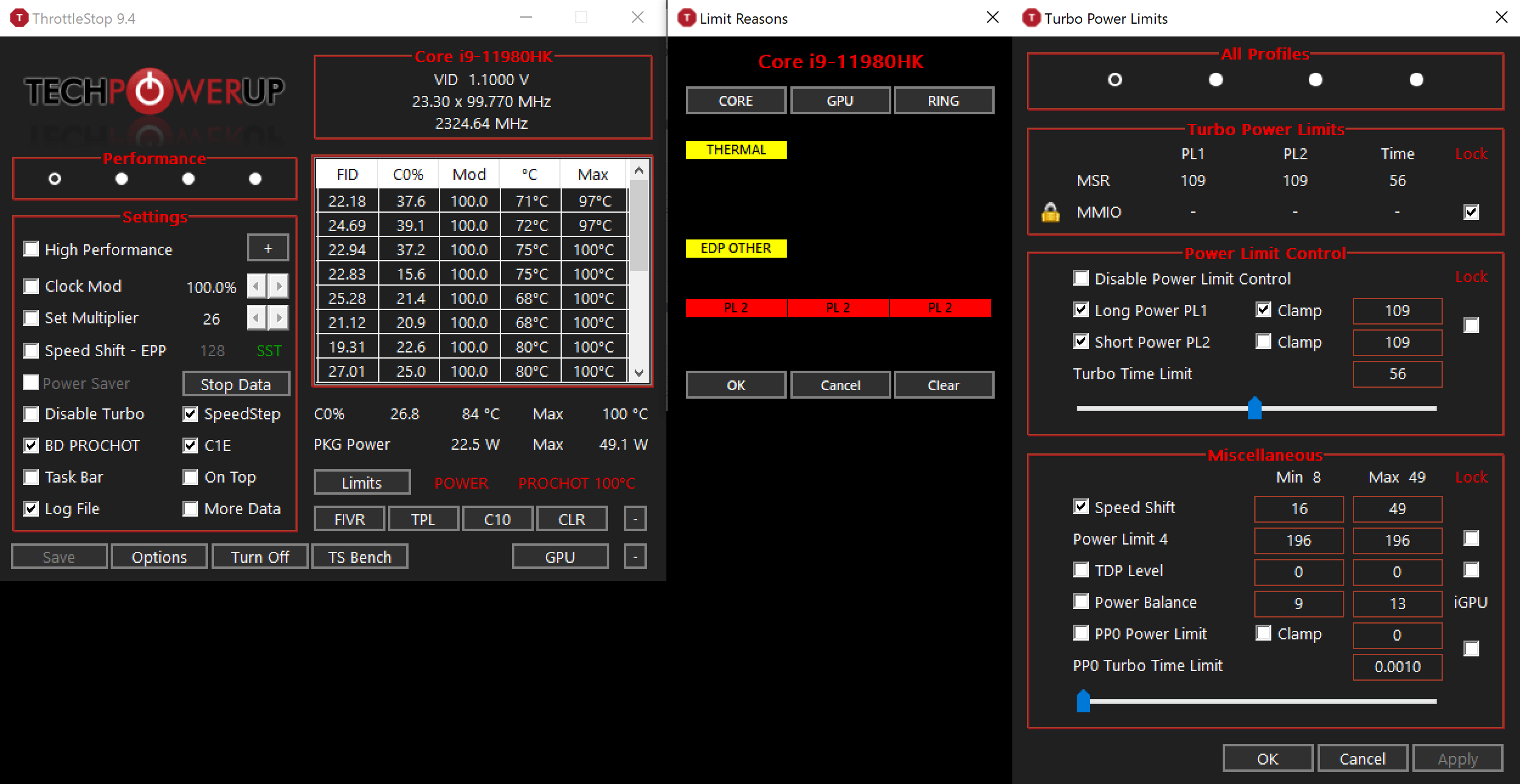 CPU goes from 4 GHz to 798 MHz for no apparent reason, disabling power