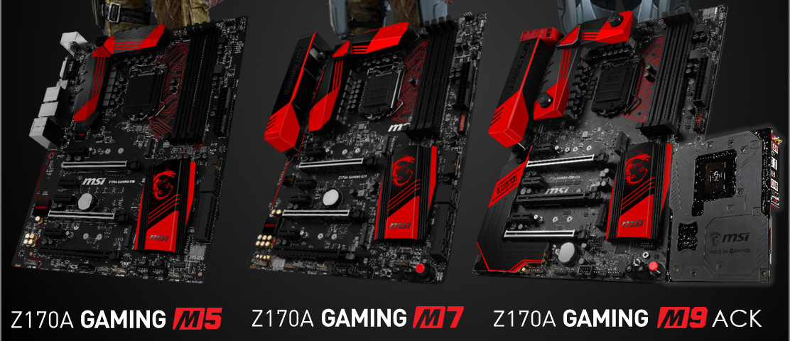 MSI Z170 Gaming M Series Motherboards Pictured | techPowerUp