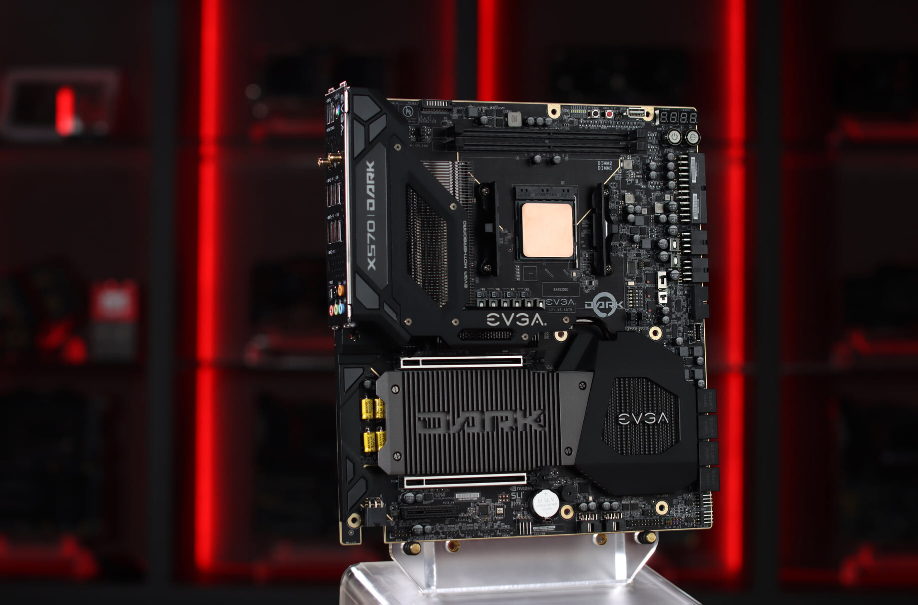 [TPU] EVGA X570 DARK Motherboard Pictured, Fully Loaded