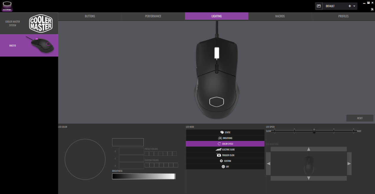 Cooler Master MM310 Review Software & Lighting TechPowerUp