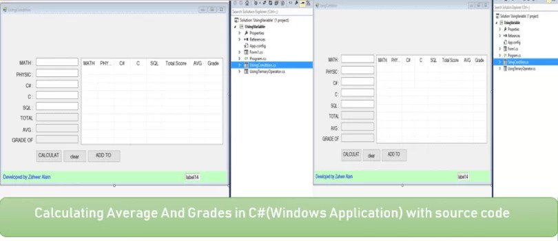 Calculating Average And Grades in C(Windows Application) with source
