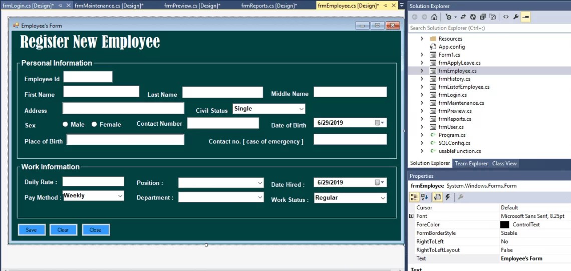 Free Download Leave Management System in c with Source code Windows