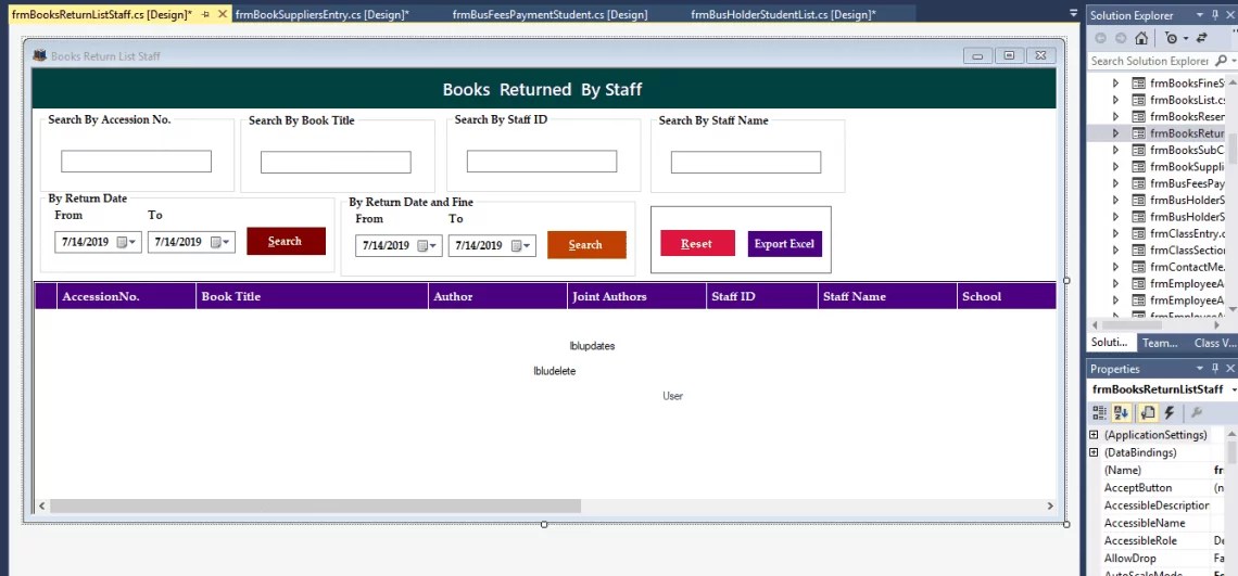 Free Download School Management System ERP in c (Windows Application)with Source code Techprofree
