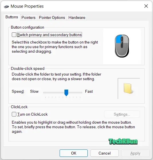 Run Command To Open Mouse Properties In Windows