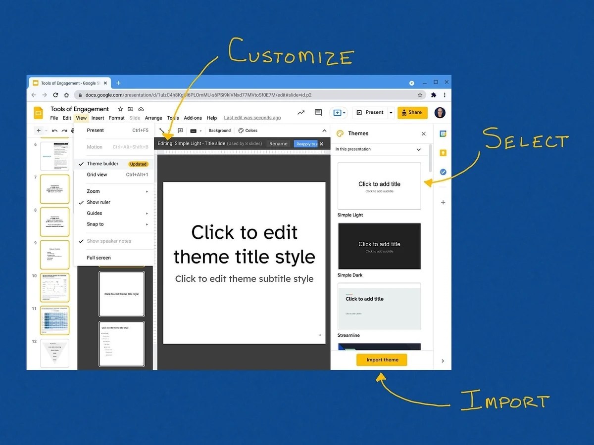 How to select, import and customize Google Slides themes TechRepublic