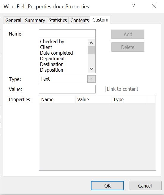 How to use a custom document property to repeat content in Microsoft
