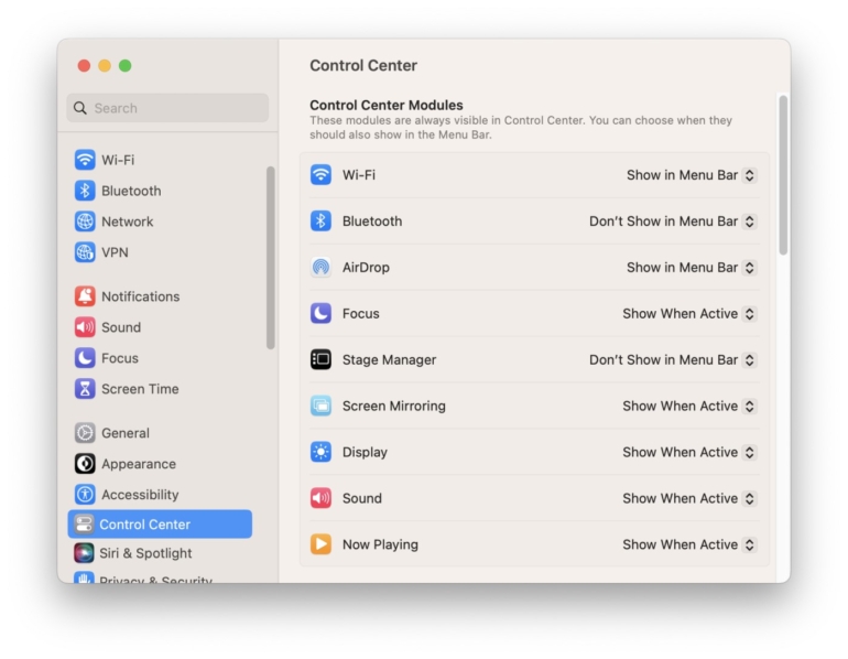 How to customize the macOS Ventura Control Center Akibia