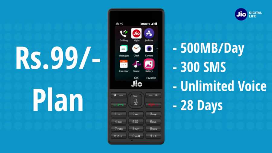 Reliance Jio Introduced Rs. 99 Plan for Jio Phone Users with Daily