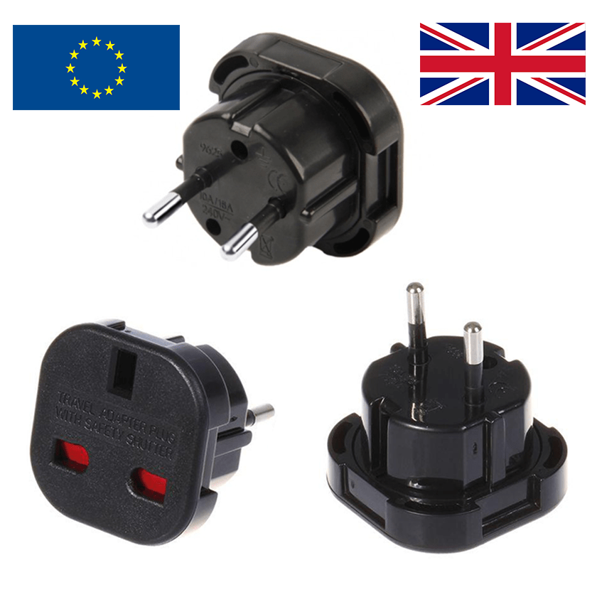 TechSilver UK to EU Plug Adapter Use UK Products in EU (Europe