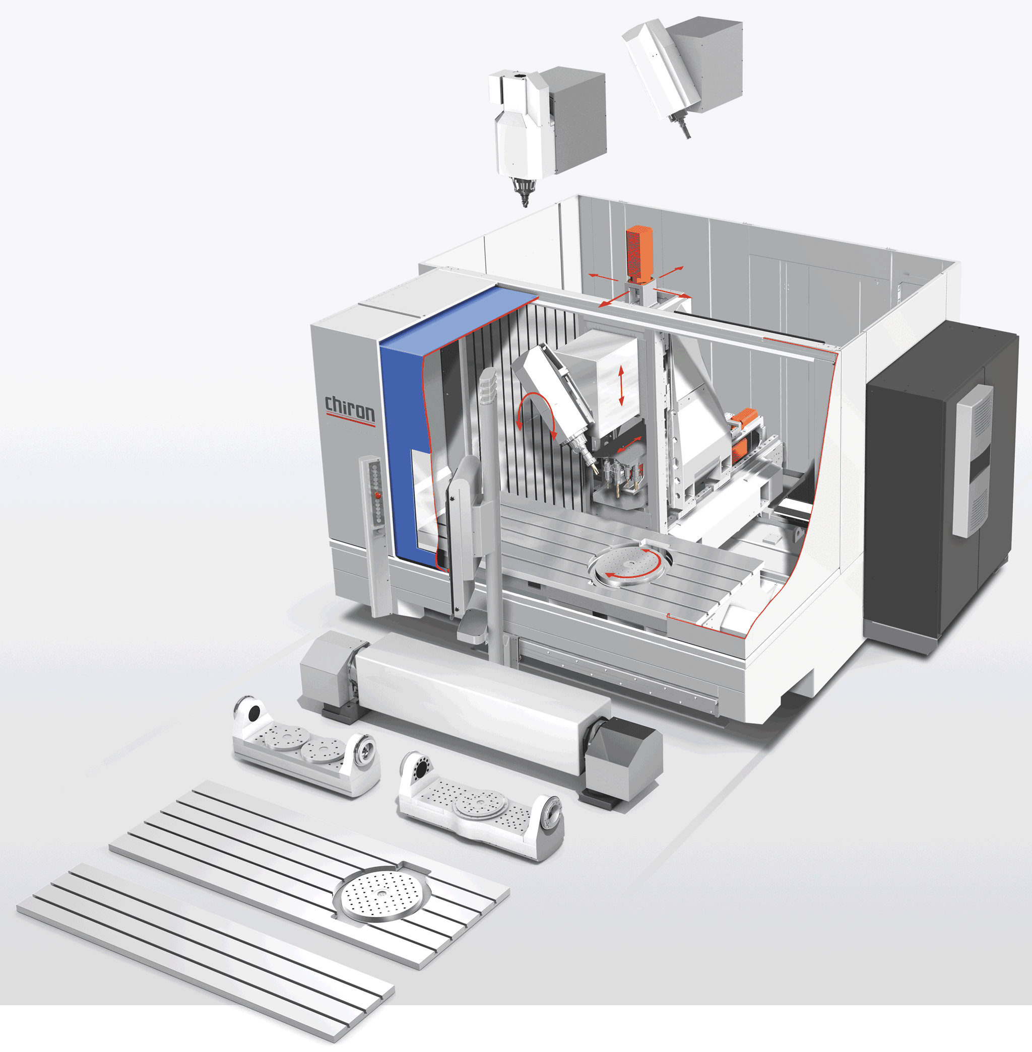 Chiron MILL 3000 Vertical Machining Center w/optional swivel head and